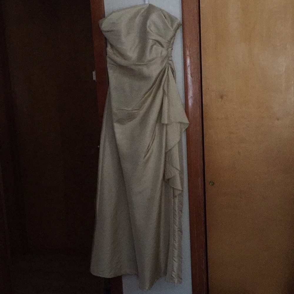 Strapless bridesmaid dress